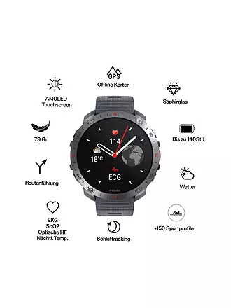 POLAR | Orologio multisport outdoor Grit X2 Pro | grau